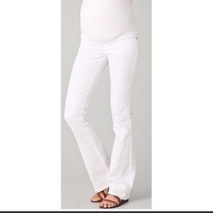 Gorgeous white designer maternity jeans.